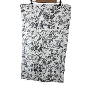 LAURA ASHLEY Timeless Black and White Floral Quilted KING Pillow Sham - Qty 1
